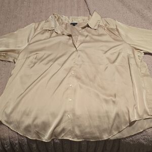 Torrid Tan Button-Up Blouse